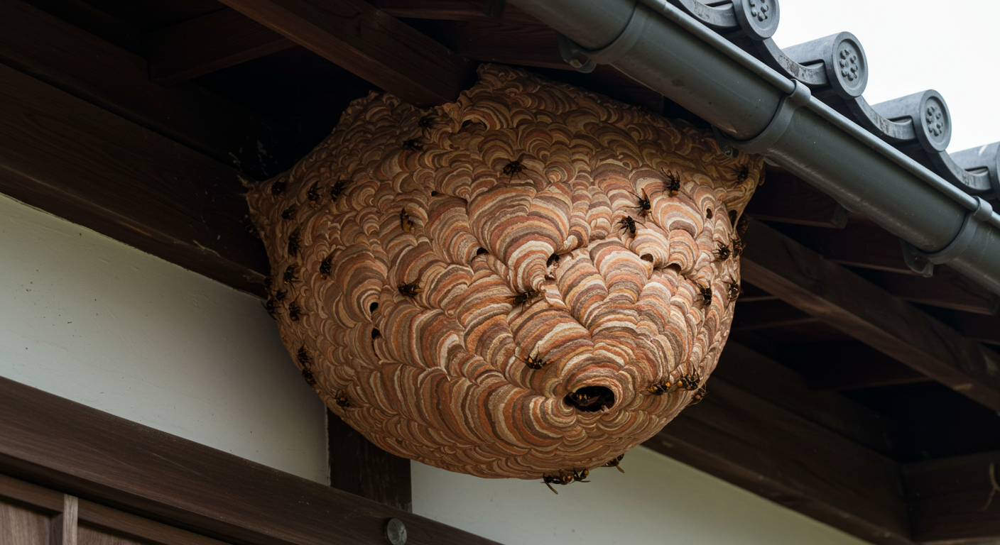 スズメバチの巣のイメージ